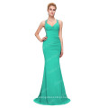 Grace Karin Women's Sexy Backless Vestido formal Long Green Spandex Evening Dress CL6080-5